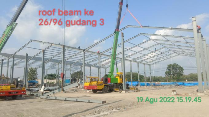 Peso leggero modulare Metal Building Portal Frame Prefabbricato Facile da assemblare 14